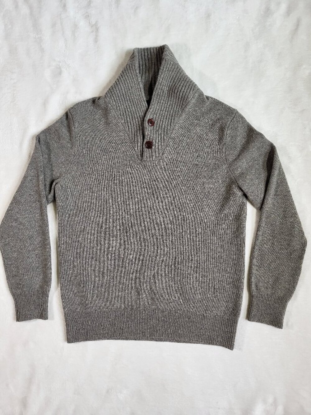 J. Crew Shawl Collar Pullover Lambswool Sweater Medium